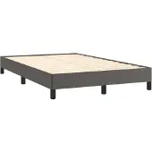vidaXL Bedframe zonder matras 120x190 cm kunstleer grijs