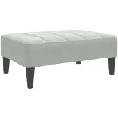 vidaXL Voetenbank 77x55x31 cm fluweel lichtgrijs