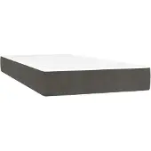 vidaXL Pocketveringmatras medium 80x220x20 cm fluweel donkergrijs
