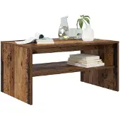 vidaXL Salontafel Oudhout 80 x 50 x 40 cm Bewerkt hout