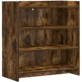 vidaXL Dressoir Gerookt eiken 75 x 36 x 80 cm Bewerkt hout