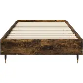 vidaXL Bedframe Gerookt eiken 80 x 200 cm Bewerkt hout