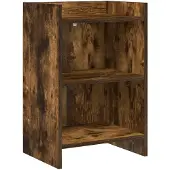 vidaXL Nachttafels Gerookt eiken 40 x 30 x 60 cm Bewerkt hout