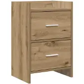 vidaXL Nachttafels Artisanaal eiken 40 x 30 x 60 cm Bewerkt hout