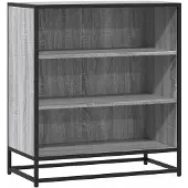 vidaXL Dressoir 68x35x76 cm bewerkt hout en metaal grijs sonoma
