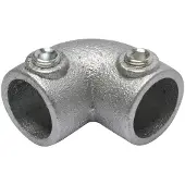 Overig Industriële Gordijnroede Bocht 90° - Diam. 28mm - Metaal - Grijs