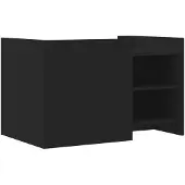 vidaXL Salontafel 80x50x50 cm bewerkt hout zwart