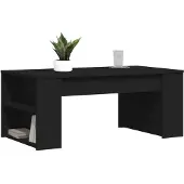 vidaXL Salontafel 102x50x45 cm bewerkt hout zwart
