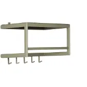 Bommel Wonen Kapstok Karel - 50 cm - hoedenplank - 5 haken - metaal Groen