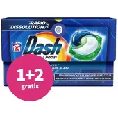Dash 1+2 Gratis: Wasmiddelcapsules 3in1 Pods Witter Dan Wit 20 Stuks