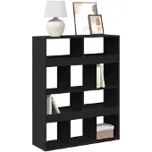 vidaXL Boekenkast 100x33x125,5 cm bewerkt hout zwart