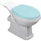 Aqualine Antik Toiletpot voor duobloktoilet, 35x72cm, achterzijde afvoer, wit