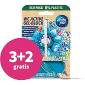 Ambi Pur 3+2 gratis: Toiletblok Water & Bloemen