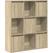 vidaXL Boekenkast 89x24x101,5 cm bewerkt hout sonoma eikenkleurig
