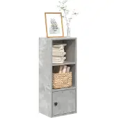 vidaXL Boekenkast 31x24x77 cm bewerkt hout betongrijs