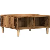 vidaXL Salontafel 60x60x30 cm bewerkt hout oud houtkleurig