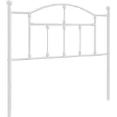 vidaXL Vervangend hoofdbord 100 cm metaal wit