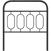 vidaXL Vervangend hoofdbord 90 cm metaal zwart