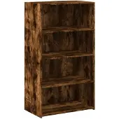 vidaXL Hoge kast 70x41x124 cm bewerkt hout gerookt eikenkleurig