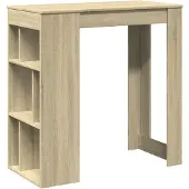 vidaXL Bartafel met rekken 102x50x103,5 cm hout sonoma eikenkleur