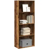 vidaXL Boekenkast 60x30x152 cm bewerkt hout oud houtkleurig