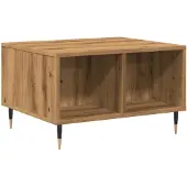 vidaXL Salontafel 60x50x36,5 cm bewerkt hout artisanaal eikenkleur