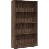 vidaXL Boekenkast 80x24x143 cm bewerkt hout bruin eikenkleurig