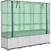 vidaXL Plantenbak verhoogd met kashoes 160x40x153 cm rattanlook