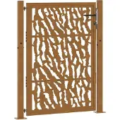 vidaXL Poort met sporenontwerp 100x125 cm weervast staal