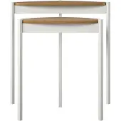 Novogratz Tallulah-NestingTables - Walnoot/Wit
