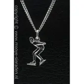 MOOYE ® - Collectie Zilveren Schaatser plat ketting hanger