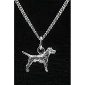 MOOYE ® - Collectie Zilveren Border terrier ketting hanger - klein