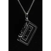 MOOYE ® - Collectie Zilveren Cassettebandje ketting hanger