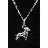 MOOYE ® - Collectie Zilveren Poedel huishond model ketting hanger - klein
