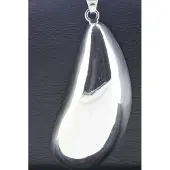 MOOYE ® - Collectie Zilveren Mossel abstract XL ketting hanger