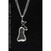 MOOYE ® - Collectie Zilveren Peer plat ketting hanger