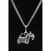 MOOYE ® - Collectie Zilveren Schotse terrier ketting hanger - klein