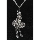 MOOYE ® - Collectie Zilveren Marilyn Monroe ketting hanger