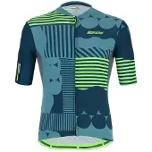 Santini Delta Optic Korte Mouw Wielertrui