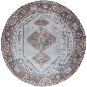 Veer Carpets Vloerkleed karaca blue/brown 06 rond ø200 cm