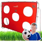 Lean Toys Voetbaltrainingsdoel Met Doelmat Rood 213x152x75cm