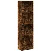 vidaXL Boekenkast 40x24x176 cm bewerkt hout gerookt eikenkleurig