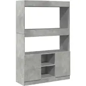 vidaXL Hoge kast 92x33x140 cm bewerkt hout betongrijs
