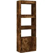 vidaXL Hoge kast 63x33x180 cm bewerkt hout gerookt eikenkleurig