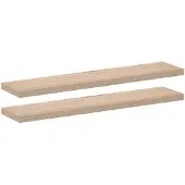 vidaXL Wandschapppen 2 st 110x23,5x4 cm bewerkt hout