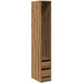 vidaXL Kledingkast 30x50x200 cm bewerkt hout artisanaal eikenkleur