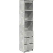 vidaXL Highboard 37,5x35x180 cm spaanplaat betongrijs