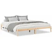 vidaXL Bedframe extra lang zonder matras massief grenenhout 180x220 cm
