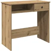 vidaXL Bureau Artisan Eikenhout, 80x40x75 cm, houtvezel
