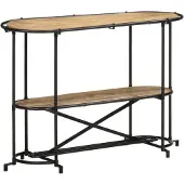 vidaXL Wandtafel 110x42x76 cm massief ruw mangohout